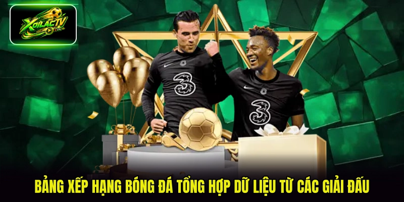 Bảng xếp hạng bóng đá tổng hợp dữ liệu từ các giải đấu