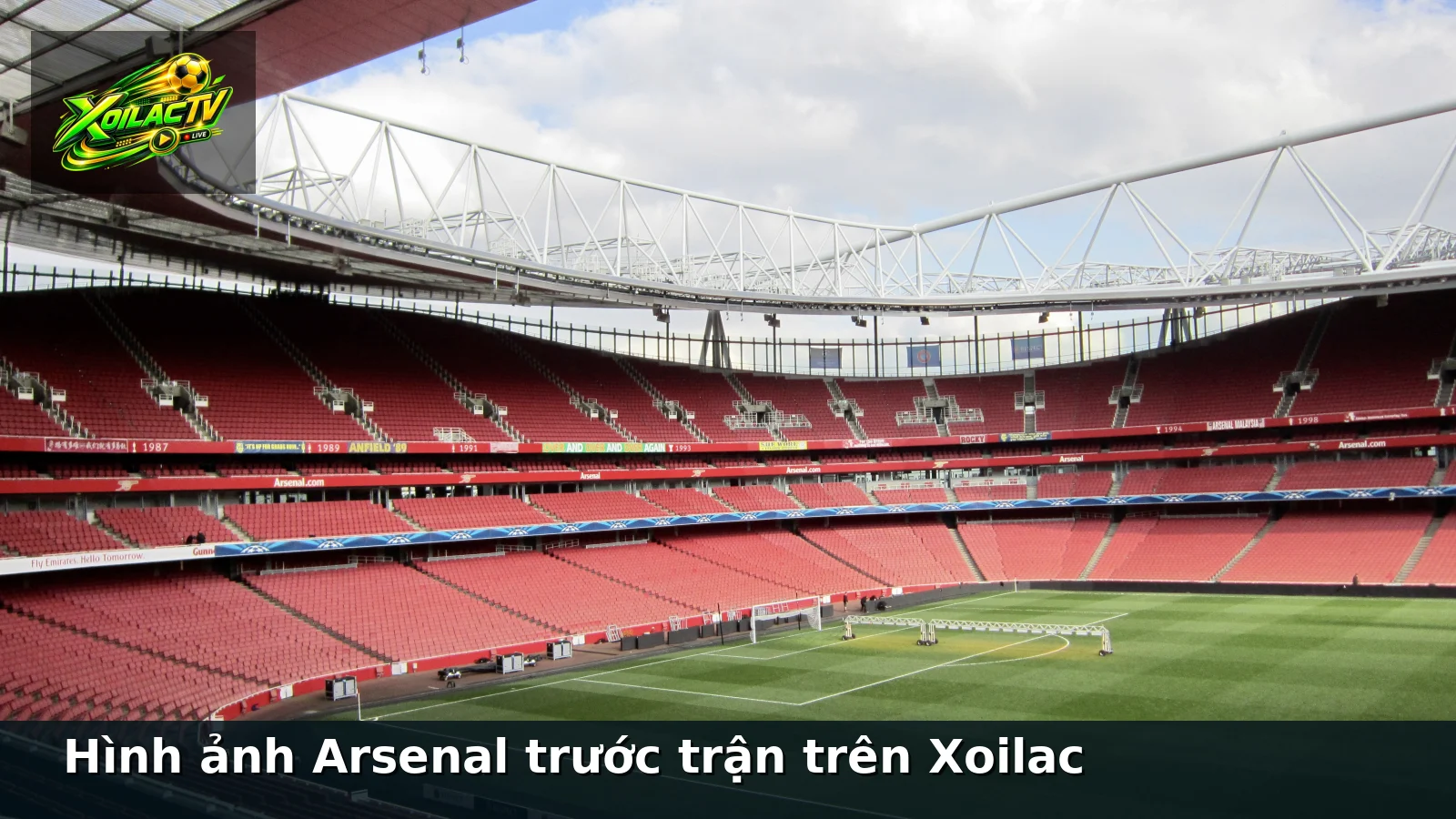 Hình ảnh Arsenal trước trận trên Xoilac