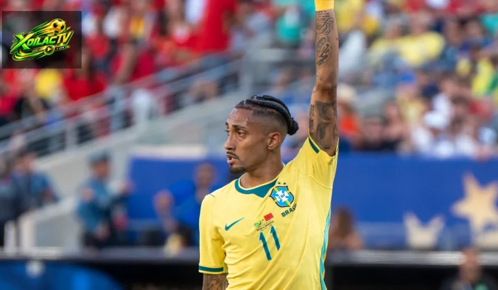 Raphinha thi đấu cho đội tuyển Brazil tại World Cup 2026